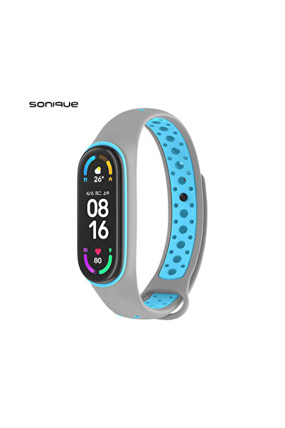 Other Λουράκι Σιλικόνης Sonique Sport με Πείρο Γκρι / Μπλε (Mi Band 3/Mi Smar...