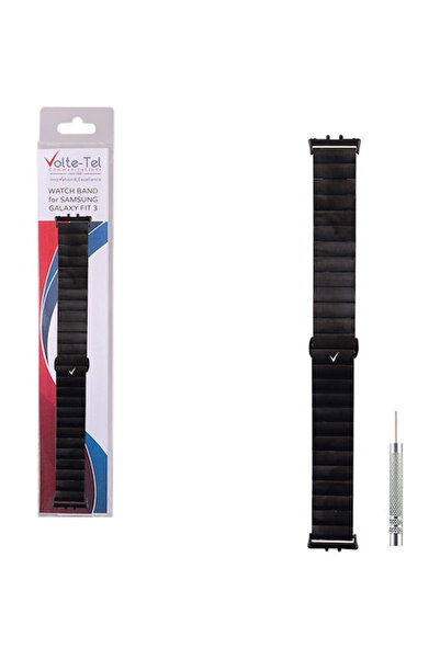 Other Λουράκι Volte-Tel από Ανοξείδωτο Ατσάλι Μαύρο (Galaxy Fit3)