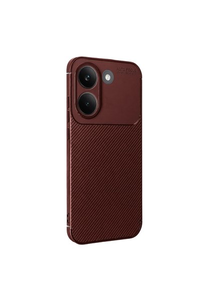 TheGencoo غطاء كاربون بتركيز تلقائي لـ Xiaomi Poco X8 Pro - بورغندي