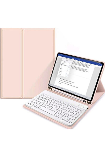 Tech-Protect SC PEN Αναδιπλούμενη Θήκη με Πληκτρολόγιο Αγγλικού Τύπου ΗΠΑ Ροζ...