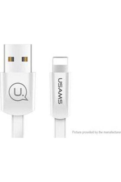 Usams SJ199 Επίπεδο καλώδιο USB-A σε Lightning Λευκό 1.2μ (SJ199IP02)