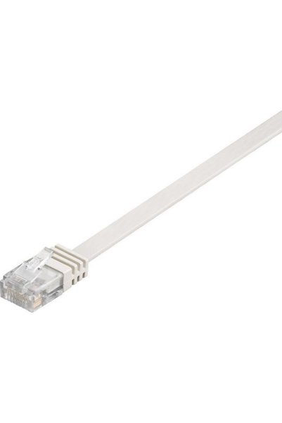 goobay Επίπεδο καλώδιο Ethernet U/UTP Κατηγορίας 6, 7μ, Λευκό, Κωδικός: 95155