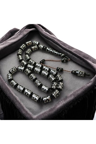 İnan Tesbih Intensely Silver-Engraved Special Edition Capsule Cut Kuka Prayer...