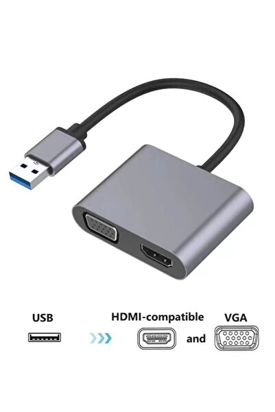 ForWhat USB to HDMI Vga 1080P Converter for Office Home Office Devices