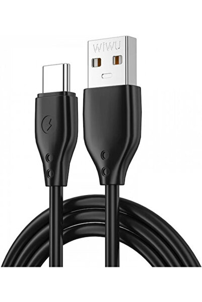 WIWU Wi-C001 Καλώδιο USB 2.0 USB-C αρσενικό - USB-A Μαύρο 1μ