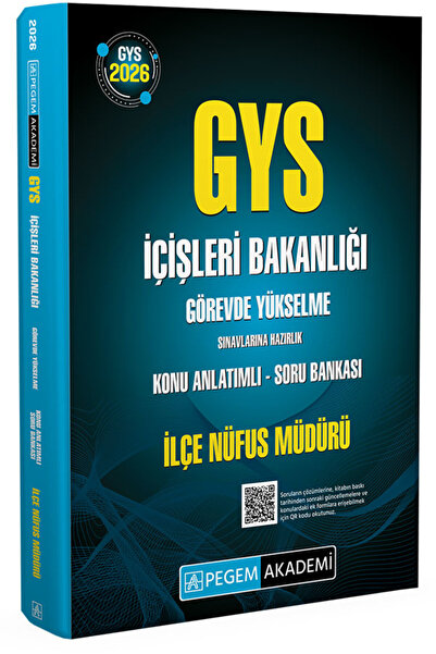 Pegem Akademi Yayıncılık 2026 GYS İçişleri Bakanlığı Görevde Yükselme Sınavla...