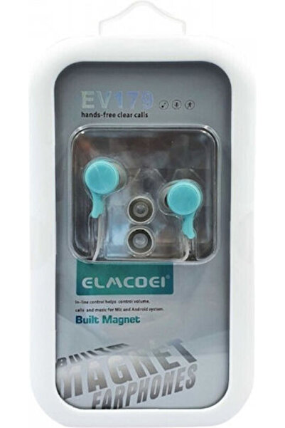 Tradesor EV-179 Ενδοωτικά ακουστικά handsfree με βύσμα 3.5mm, γαλάζια