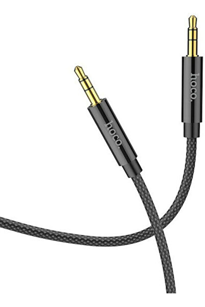 hoco. Hoco Καλώδιο Jack 3.5mm Αρσενικό - Αρσενικό 3.5mm Μαύρο 2μ με επιχρυσωμ...