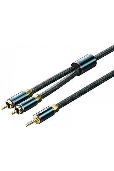 Vention Καλώδιο Ήχου 3.5mm Αρσενικό σε 2x RCA Αρσενικό, Πράσινο, 2μ, με Επιχρ...
