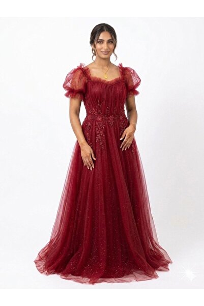 sea gulf Elegant Evening Dress Embroidered with Sequins and Rhinestones with ...