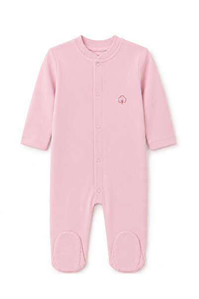 FYB Baby Sleep and Play Romper with Booties and Snap Fasteners, 100% Cotton