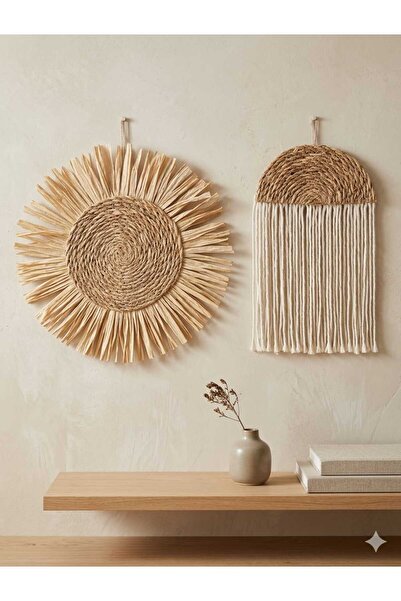 Ebrulii home design Rafya Bohem Duvar Süsü 2li