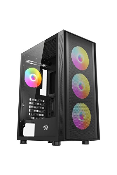 REDRAGON Spark GC-621-4F PC Case, Midi Tower, ATX, RGB, Black