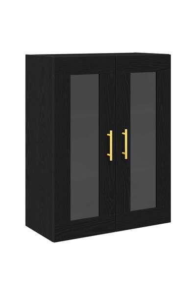 vidaxl Dulap de perete Stejar Negru 69,5 x 34 x 90 cm Lemn compozit