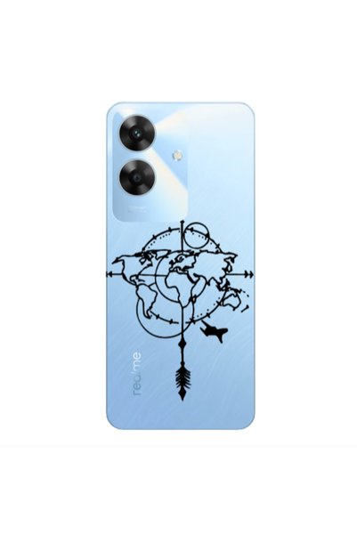 Other Realme Note 60 Old Map Transparent Silicone TPU Θήκη