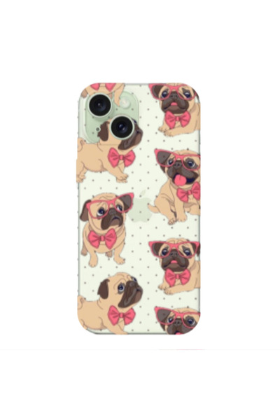 Other Apple iPhone 15 Plus Dog Spectacled Transparent Silicone TPU Θήκη