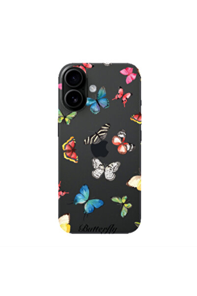 Other Apple Iphone 16 plus Butterfly Mix Transparent Silicone TPU Θήκη