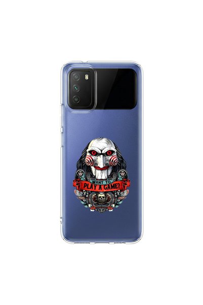 PPKin Poco M3 Compatible Horror 7 Design Transparent Case