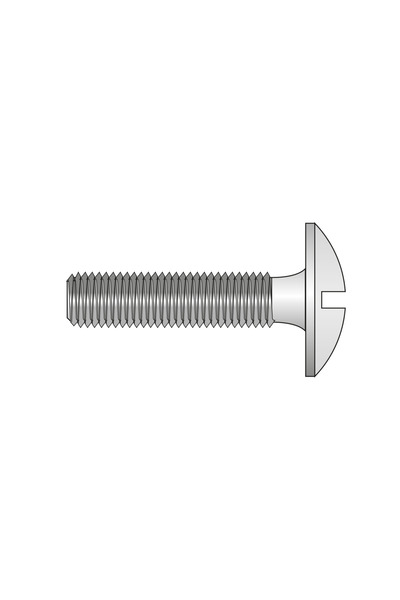Rocast Set 100 x Bolt Filetat M6 Cap Slot Semirotund fara Saibe Piulite Otel ...