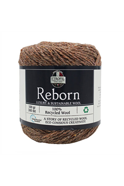 Etrofil Pređa za pletenje Reborn tamno bež 100% reciklirana vuna 100g 300m (7...