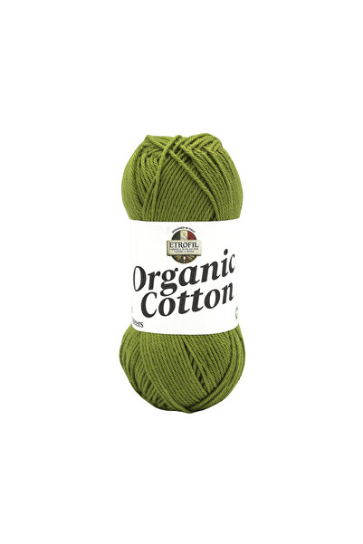 Etrofil Fir de tricotat din bumbac organic, galben-verzui, 100% bumbac organi...