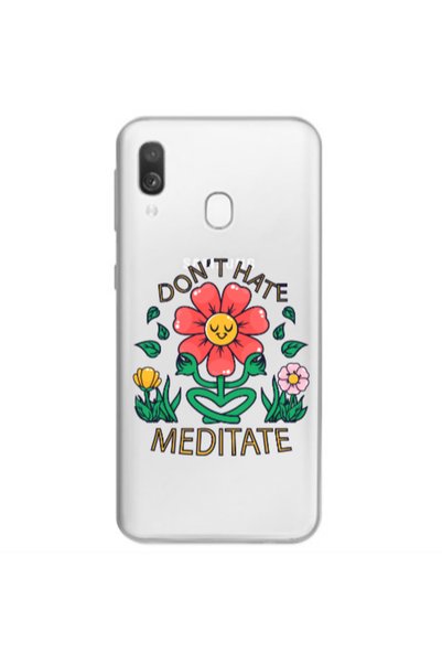 Other Samsung A40 Meditate Transparent Silicone TPU Θήκη