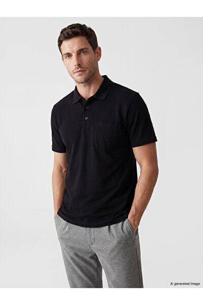 LC Waikiki Nevavm Polo Collar Pique Men's T-Shirt with Difference