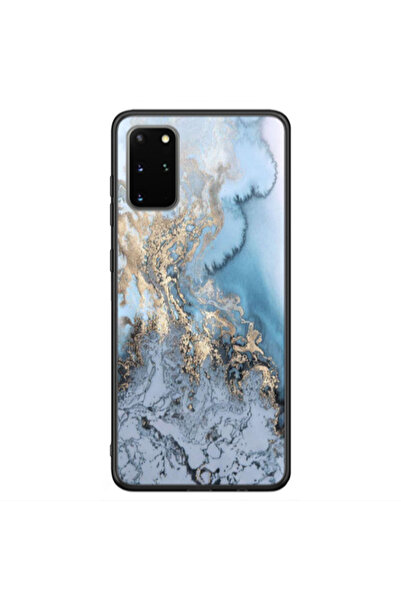 Other Samsung S20 FE Marble Gold Design Black Glossy Θήκη
