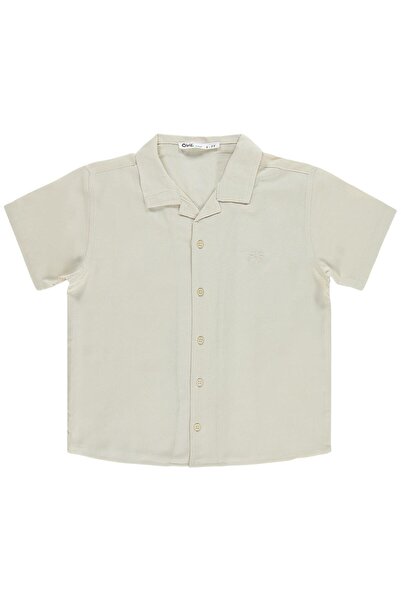 Civil Boys Basic Holiday Collar Shirt for 10-13 Years Old - Beige