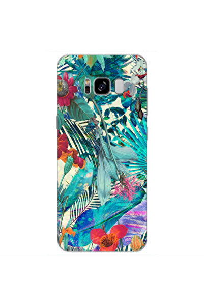 Other Samsung S8 Plus Blue laves tropical Transparent Silicone TPU Θήκη