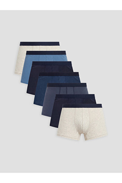 LC Waikiki Nevavm Cotton Men's Fabric Men's Boxer 7-Pack with a Difference