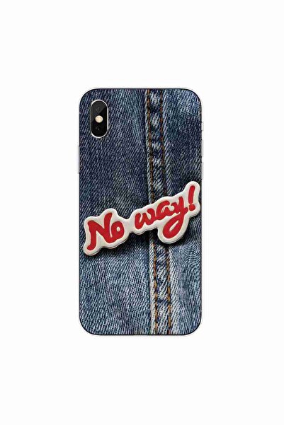 OEM Case compatible with Apple iPhone XS Silicone Gel Tpu Model No Way Jeans
