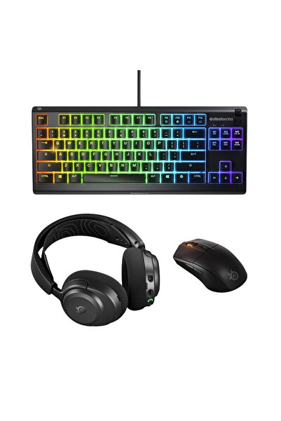SteelSeries Power Up Klavye Mouse Kulaklık Set-Siyah