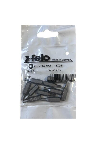 FELO Set 10 biți seria Industrial profil HEX, C6.3, HX3.0, 25mm