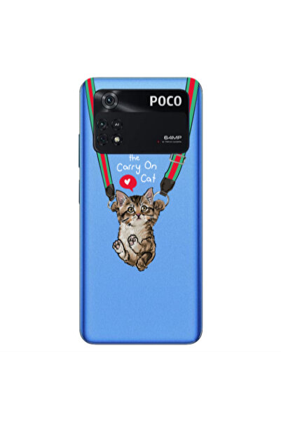 Other Xiaomi Poco M4 Pro 4G Swinging cat Transparent Silicone TPU Θήκη