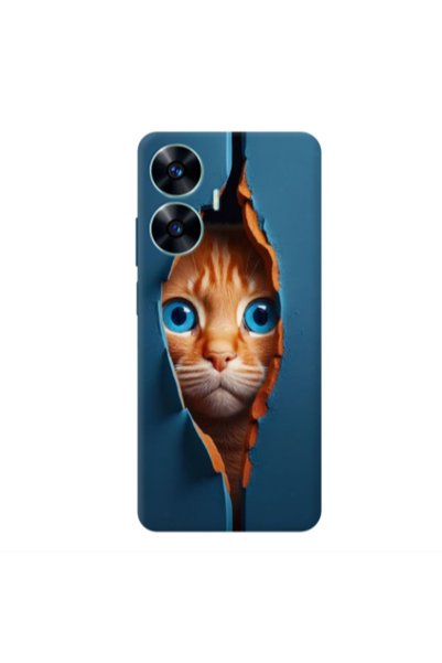 Other Realme C55 Cat Blue Eyes Transparent Silicone TPU Θήκη