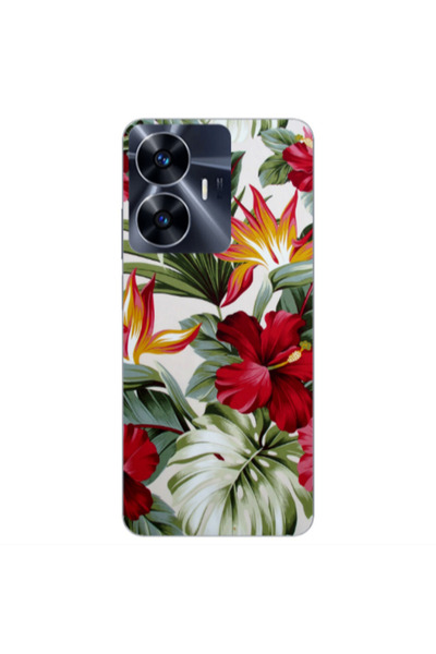 Other Realme Note 50 laves and flowers Transparent Silicone TPU Θήκη