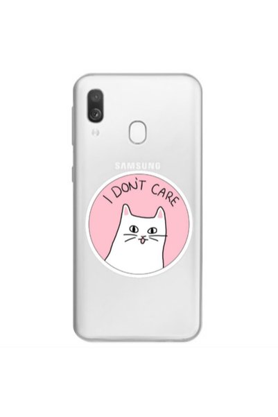 Other Samsung A40 I dont Care Transparent Silicone TPU Θήκη