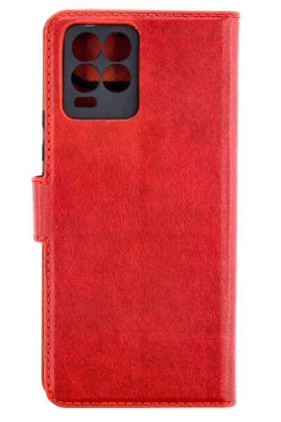 CONSTRAİN Realme 8 Pro Kılıf Venz Core Kapaklı Kılıf - Kırmızı