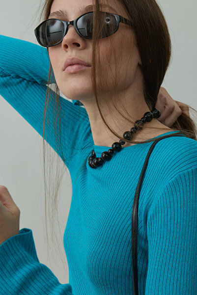 Suud Collection Black Bead Stringed Necklace