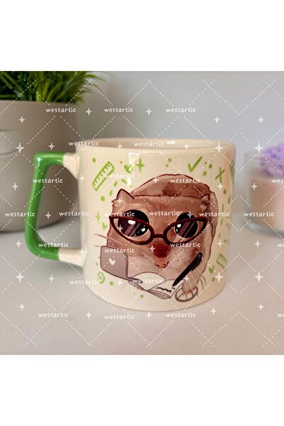westartic Sad Üzgün Hamster - Meslek: Editör (Editor) Kupa Bardak Fincan