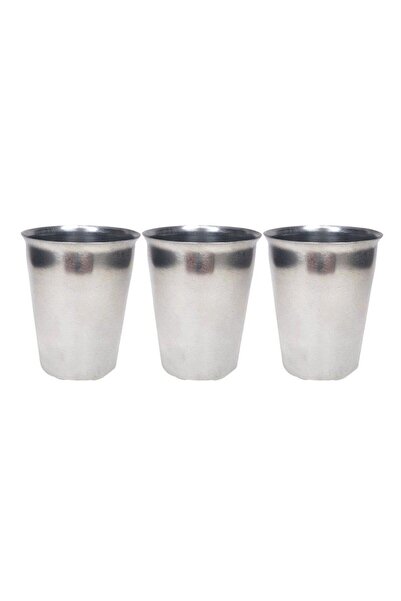 Mestore 3 Pieces Stainless Steel Chrome Cup 9 x 7.5 x 5.5cm