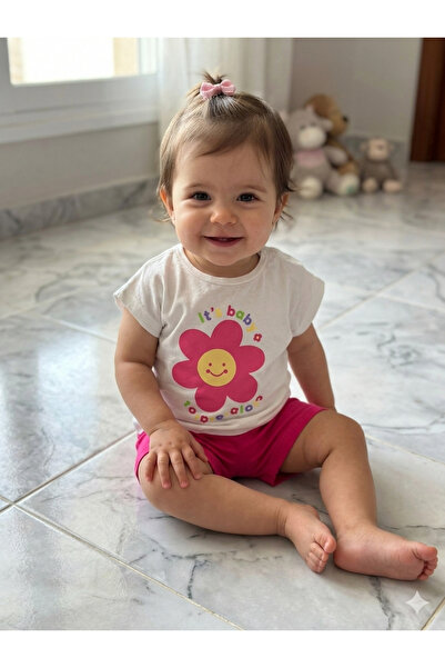 Kız Bebek Şortlu Takım
