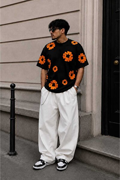 LOTS MODA Trend Printed Unisex Oversize T-Shirt