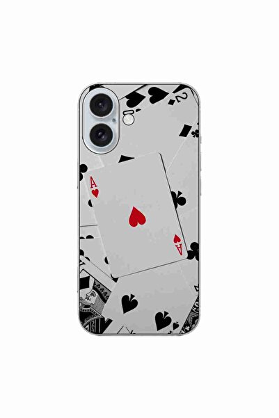 OEM Case compatible with Apple iPhone 16 Silicone Gel Tpu Poker Cards Pattern