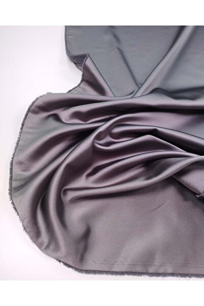 Kumaş Parça Dark Gray Acetate Satin Fabric Lightly Stretchy Stylish Evening D...