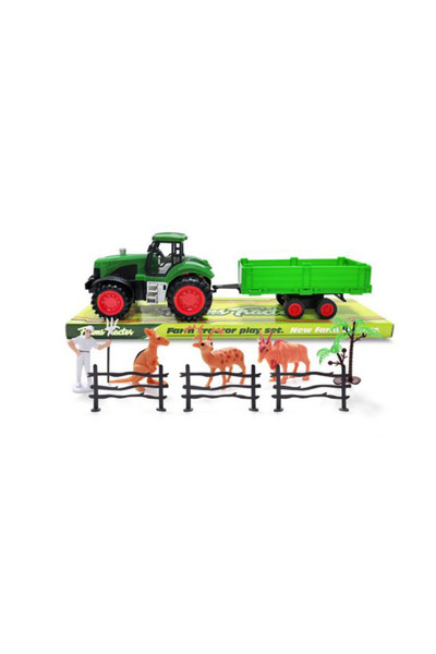 PlayFun Tractor Jucărie Fermă Funcțional Detașabil Plastic Cadou Băieți