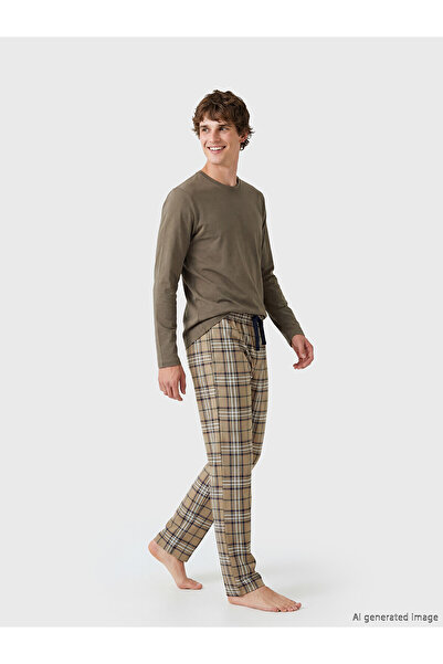 LC Waikiki Peak New Season Standard Fit Plaid Men's Pajama Bottoms