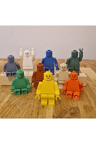 Figyfun brick Man figürü 3 adet istediğiniz renk seçeneği | Hayvan Figür Oyuncak