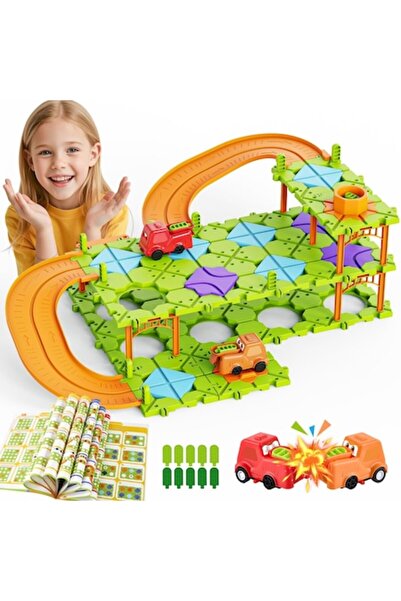 Fygurso Jucărie DIY STEM de construit drumuri fygurso, Puzzle logic 3D, Peste...